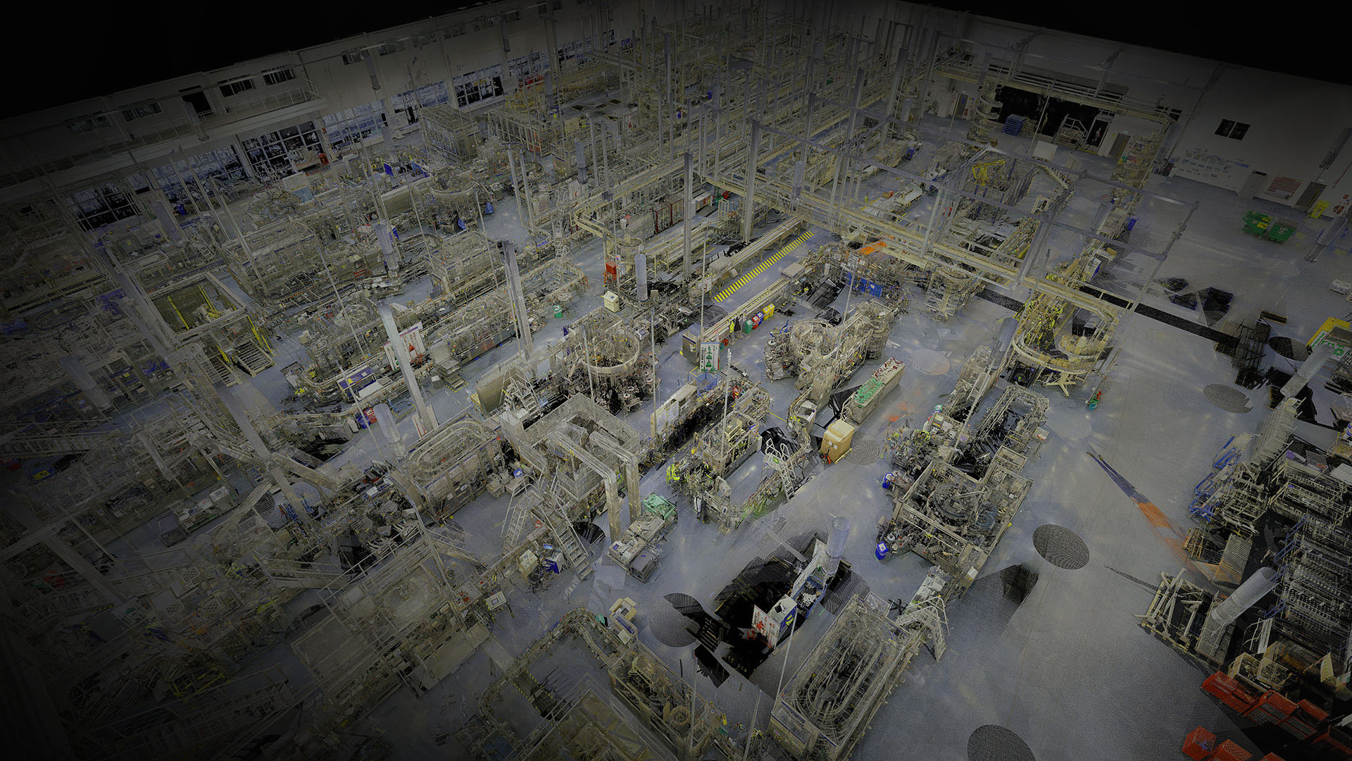 3d laser scan of the point cloud factory