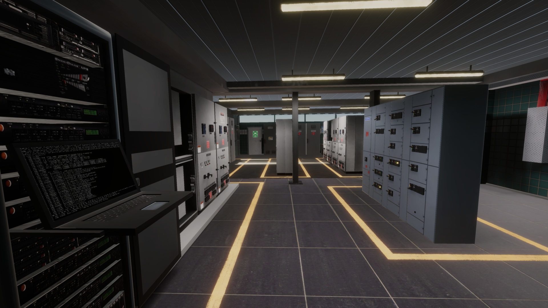 virtual reality substation corridor environment